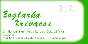 boglarka krivacsi business card